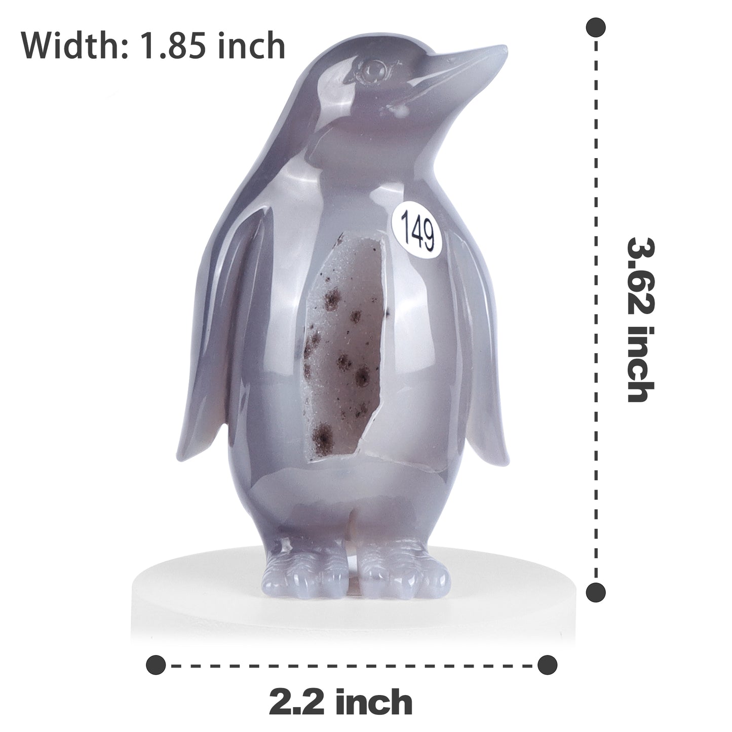 🐧Crystal Penguin Carved Ornament🐧