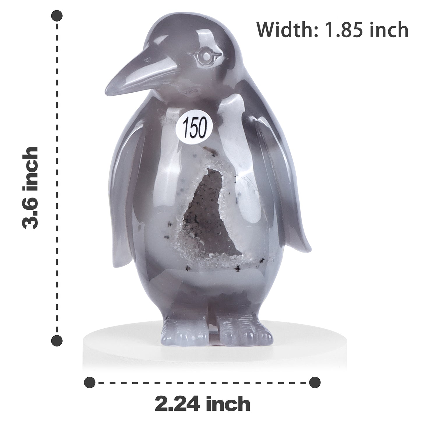 🐧Crystal Penguin Carved Ornament🐧