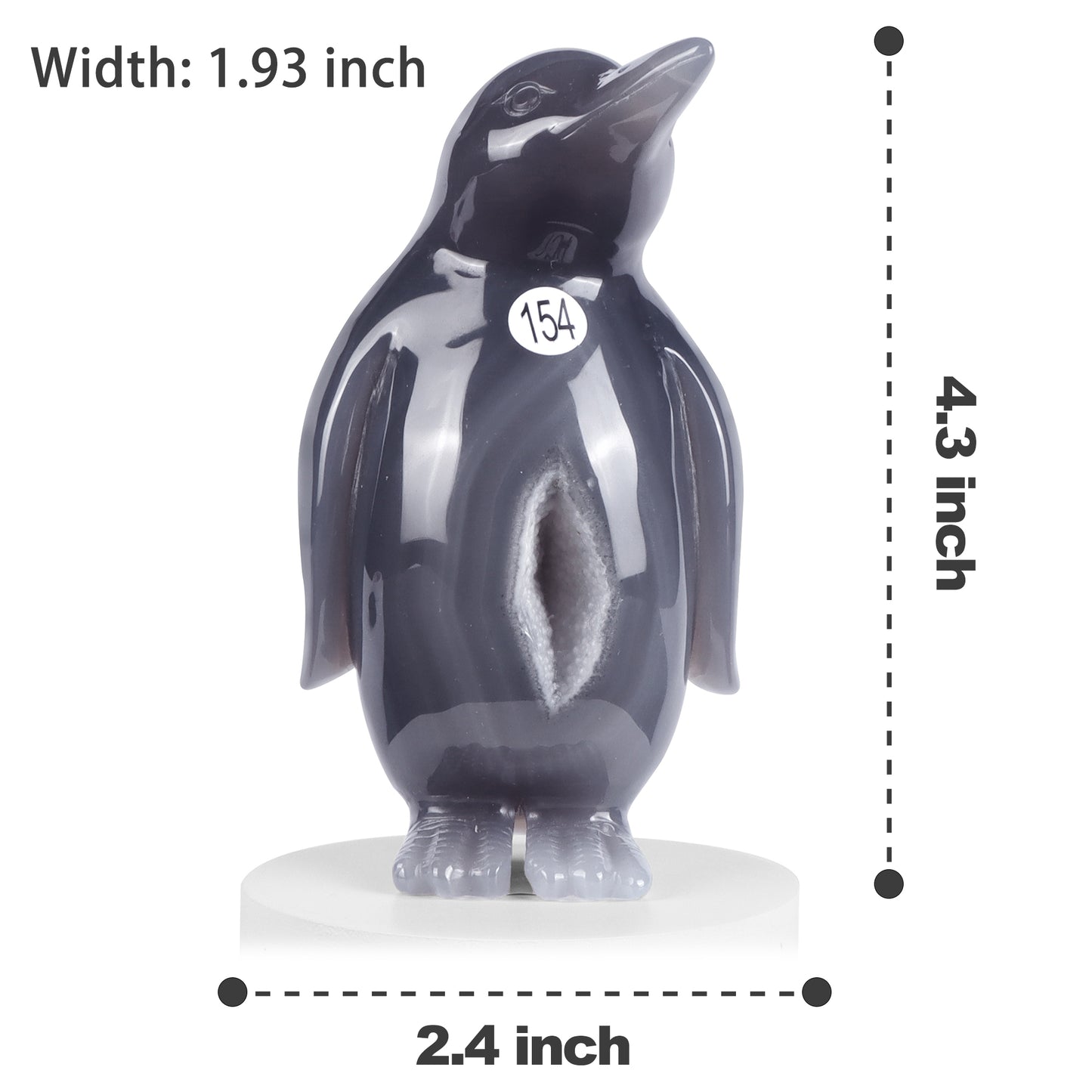 🐧Crystal Penguin Carved Ornament🐧