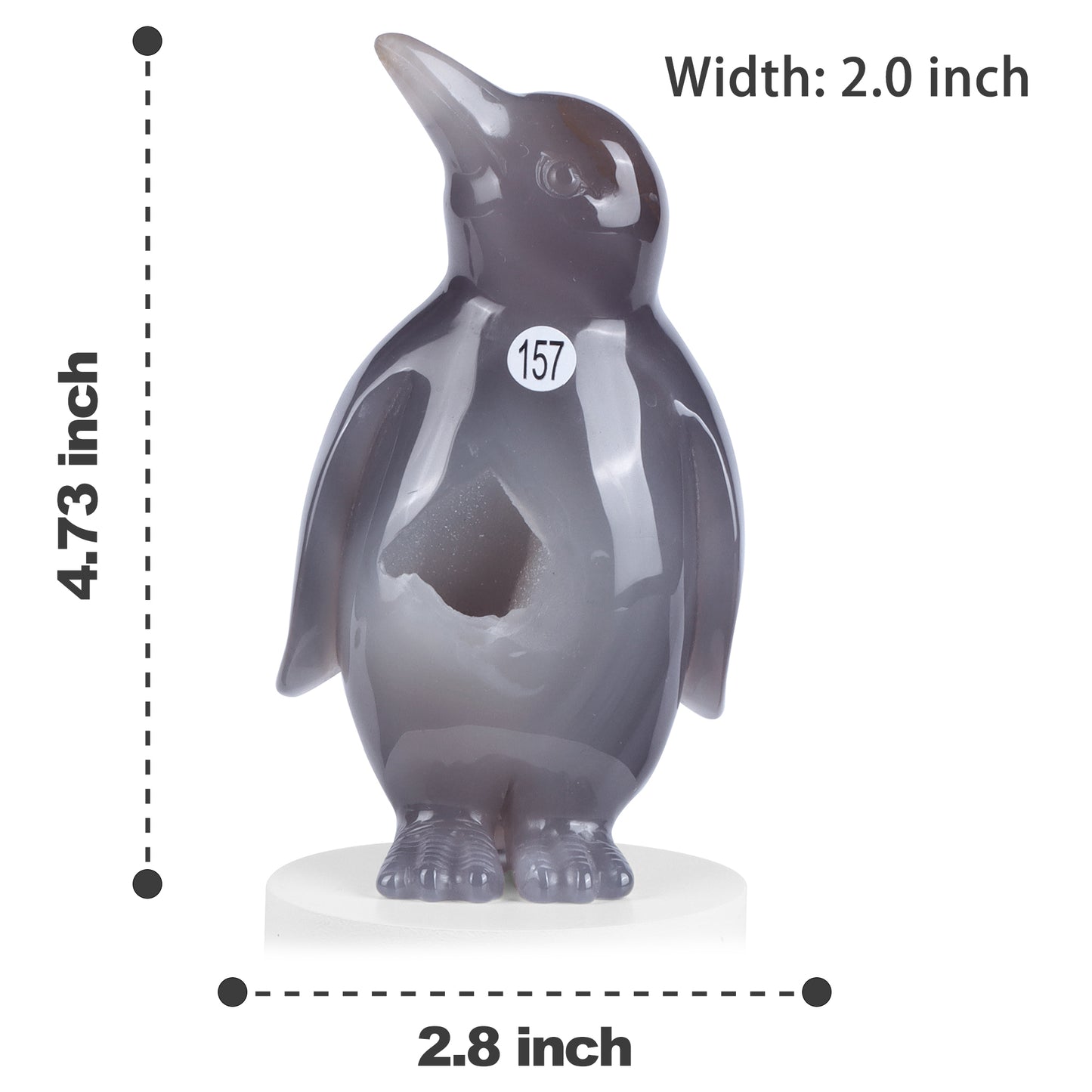 🐧Crystal Penguin Carved Ornament🐧