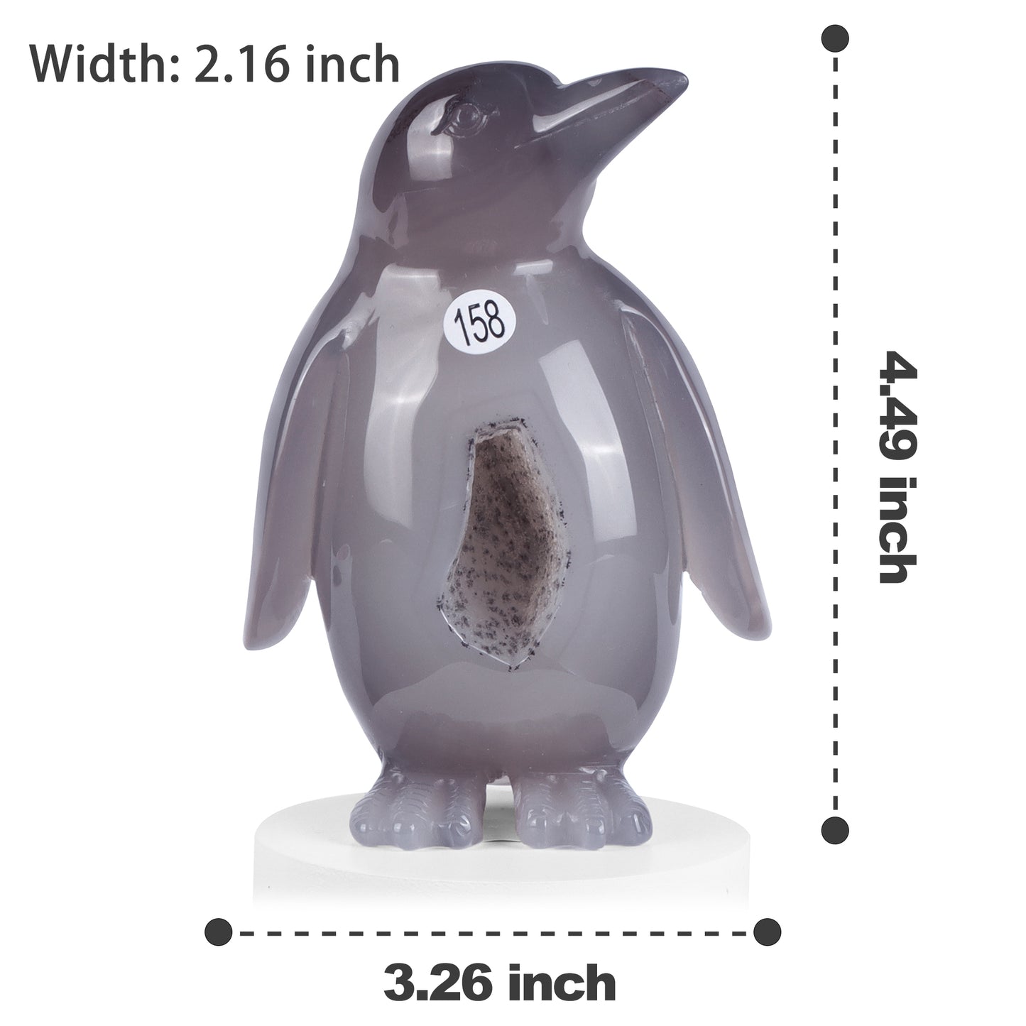 🐧Crystal Penguin Carved Ornament🐧