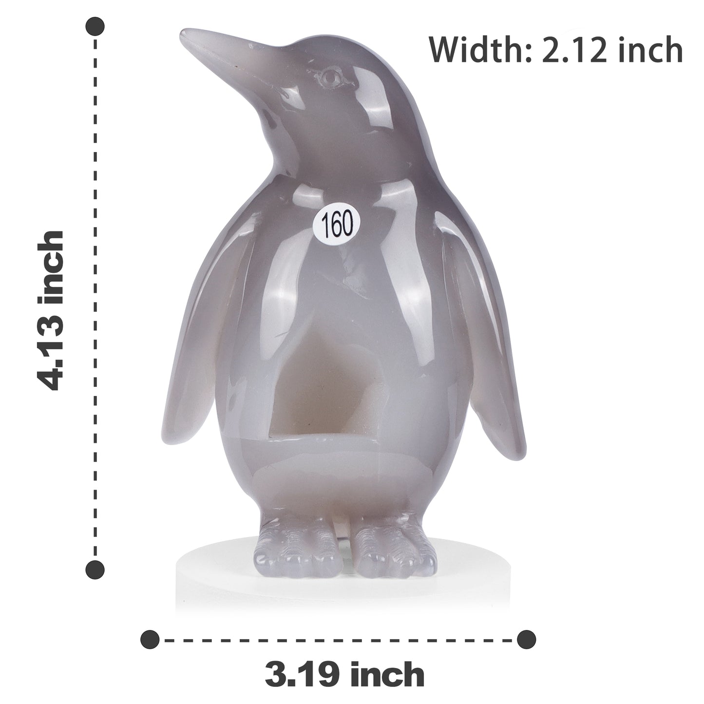 🐧Crystal Penguin Carved Ornament🐧