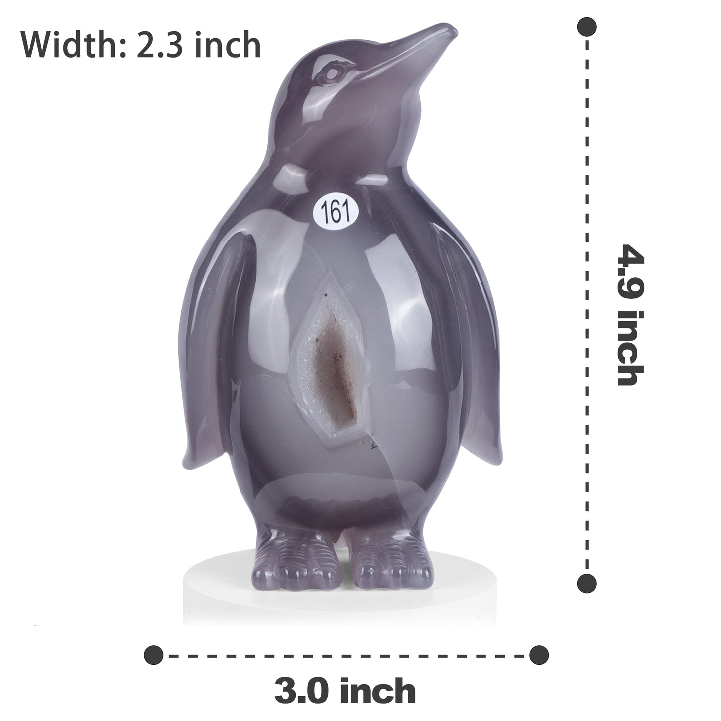 🐧Crystal Penguin Carved Ornament🐧