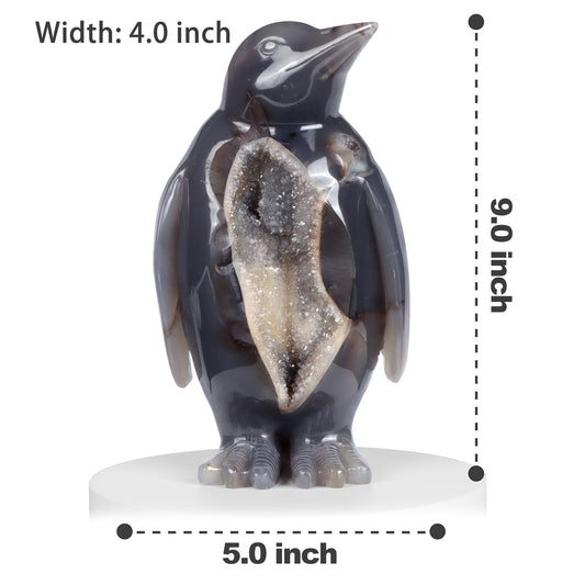 🐧Crystal Penguin Carved Ornament🐧