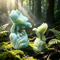 Hand‑Carved Amazonite Eagle Sculpture