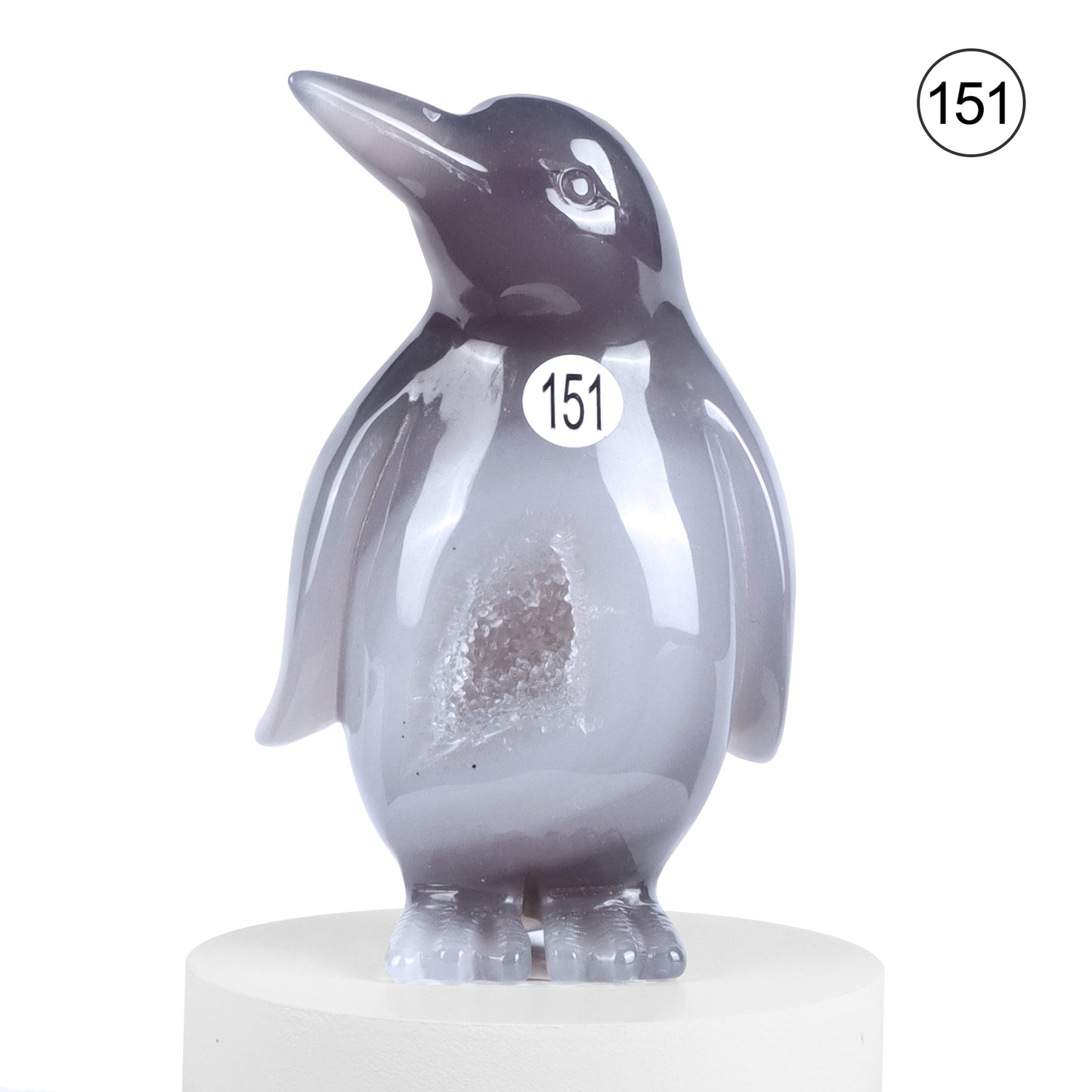 🐧Crystal Penguin Carved Ornament🐧