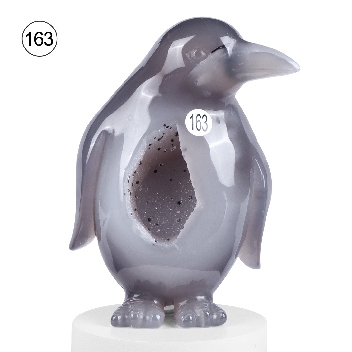 🐧Crystal Penguin Carved Ornament🐧