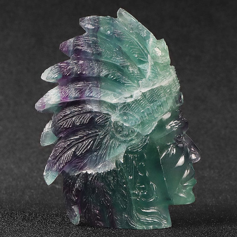 3.2" Crystal Indian Head Statue SmqartCrystal