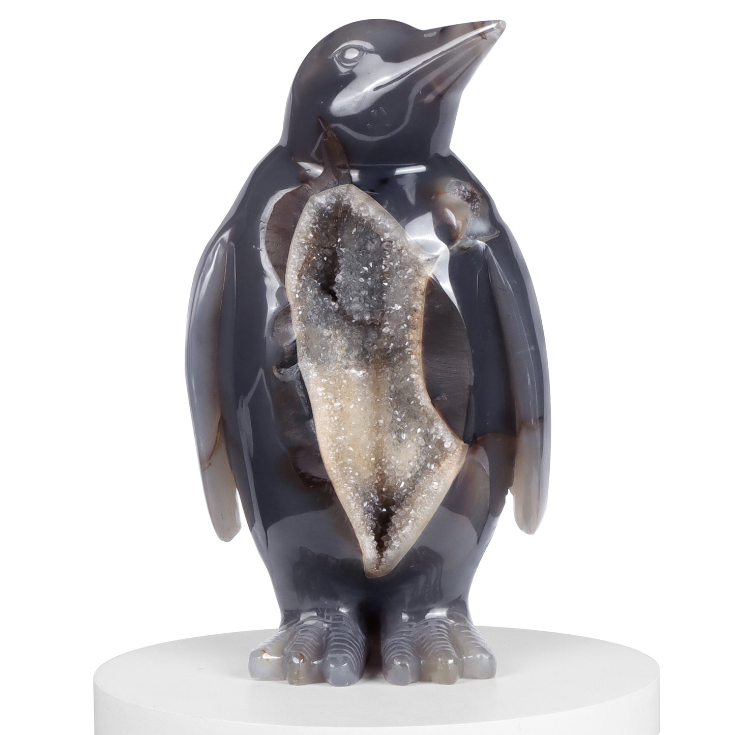 🐧Crystal Penguin Carved Ornament🐧